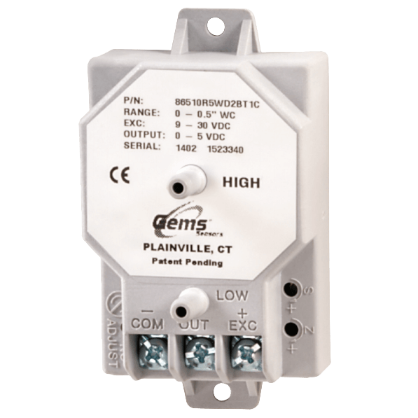 Gems Differential Pressure Transducer, 865 Series